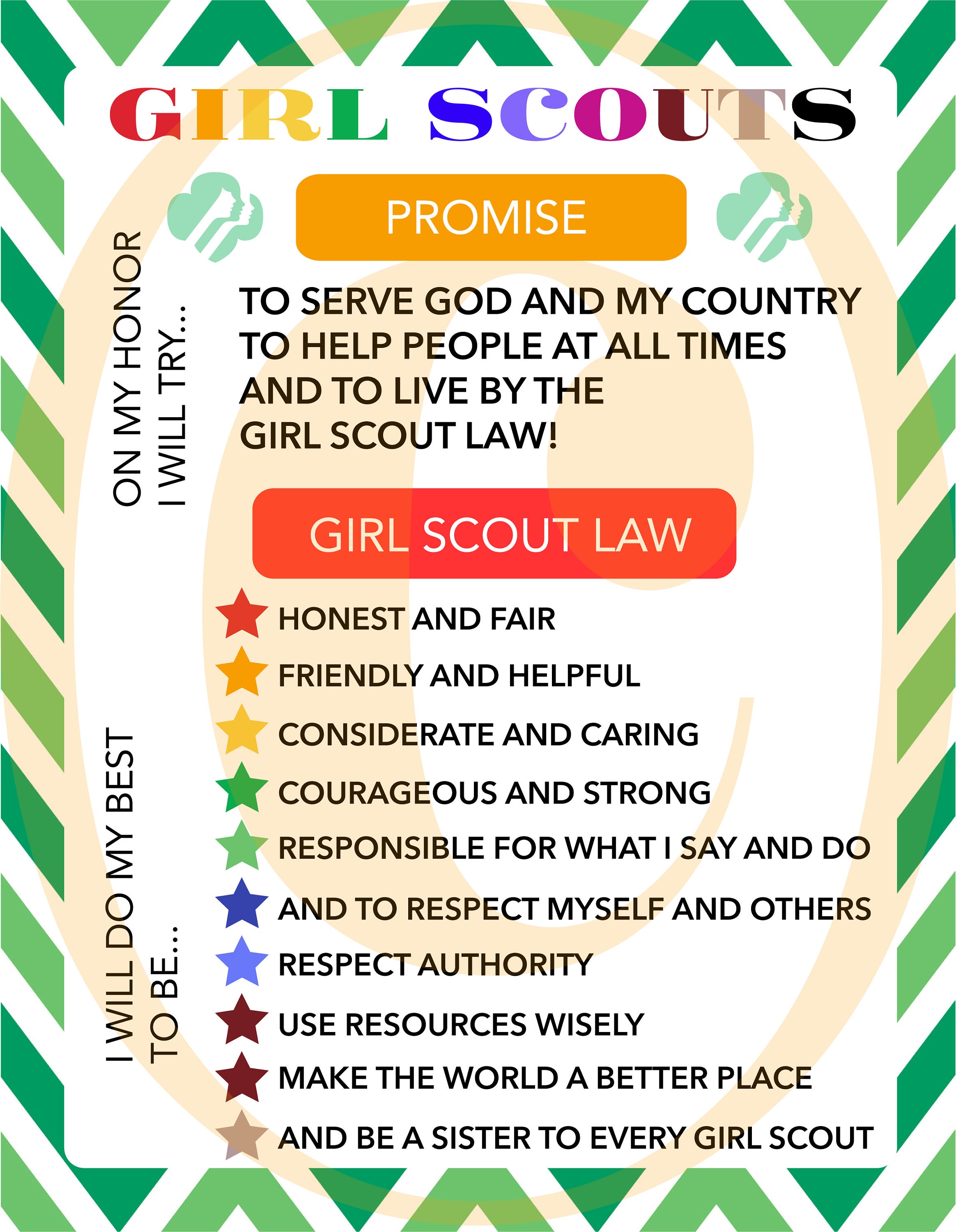 Scout Oath And Law Printable Free