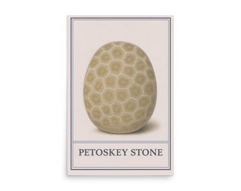 Pôster da Pedra Petoskey com Etiqueta