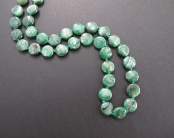 Green Kyanite Necklace, Geometric Gemstone Jewelry