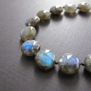 Labradorite Bracelet Hand Knotted Silk Cord Gift For Her
