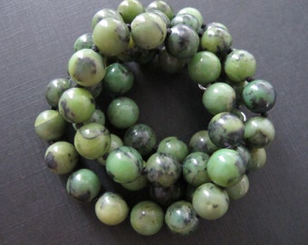 Hand Knotted Green Necklace, BC Jade and Australian Chrysoprase