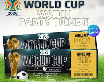 World Cup Watch Party Invitation Template | Editable Canva Invite | Soccer Party Printable | Football Watch Party Invite | Instant Download