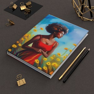 Blooms of Empowerment: Radiant Black Women Journal Hardcover Journal Matte