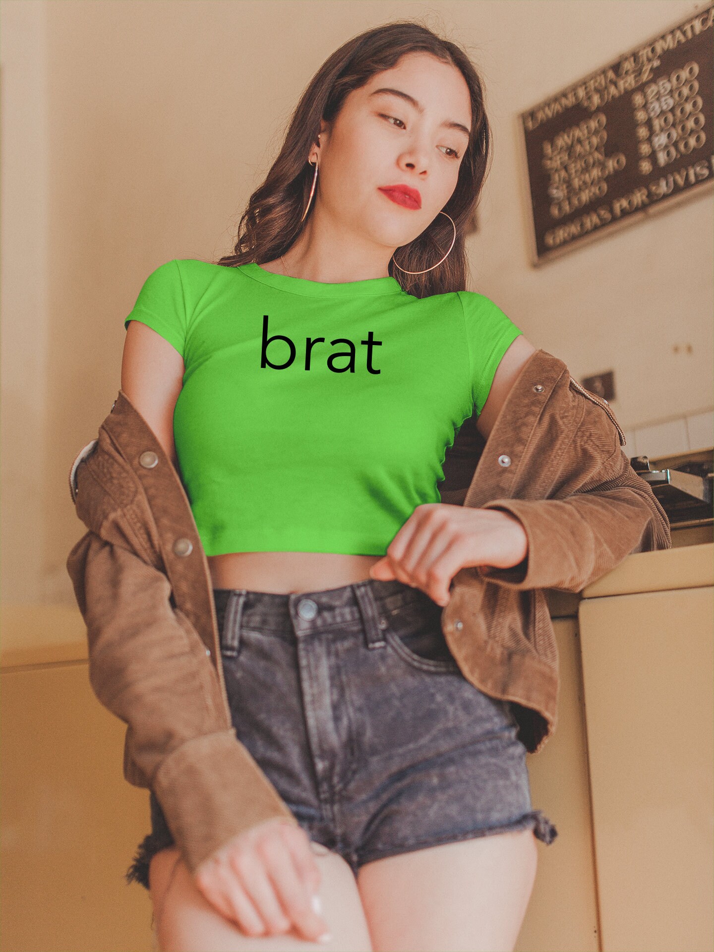 ★andar★ Competence Crop Tee Comfytension Semi Cropped T-Shirt – andar Singapore