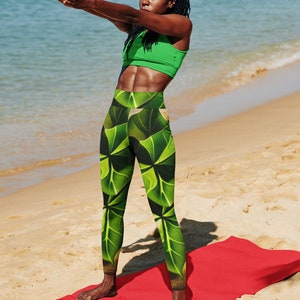 Enchanting Ivy: High-Waisted Yoga Leggings for Nature-Inspired Practice