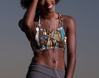 Lioness Pride Series 6: African Pattern Inspired Sports Bra (AOP)