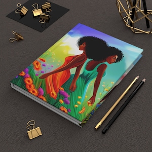 Harmony in Bloom: Radiant Black Women Journal Hardcover Journal Matte