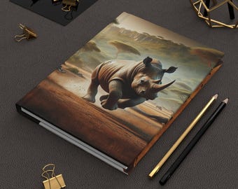 Run Like a Rhino, Relax Like a Rhino The Ultimate Journal for Your Hustle & Chill Moments Hardcover Journal Matte