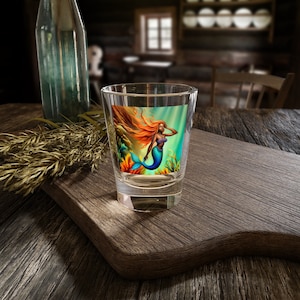 Enchanting African Mermaid Shot Glass: Dive into Elegance Shot Glass, 1.5oz