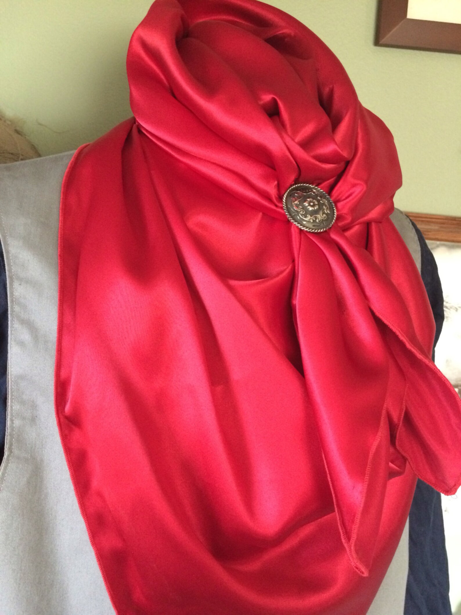 Red Cowboy Buckaroo Wild Rag by Mann Creek Wild Rags Etsy