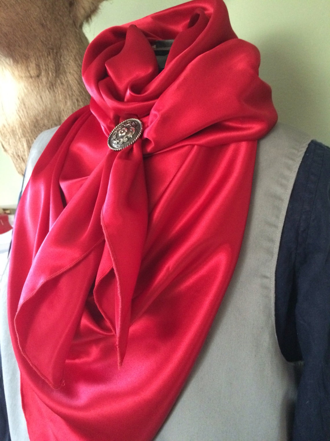 Red Cowboy Buckaroo Wild Rag by Mann Creek Wild Rags Etsy