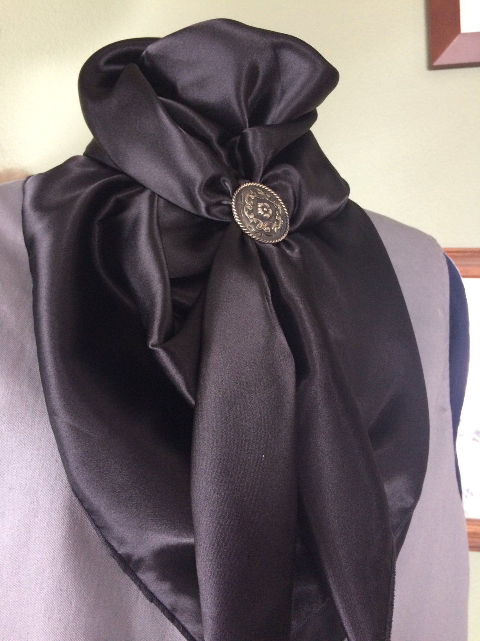 Black Cowboy Buckaroo Wild Rag by Mann Creek Wild Rags Etsy