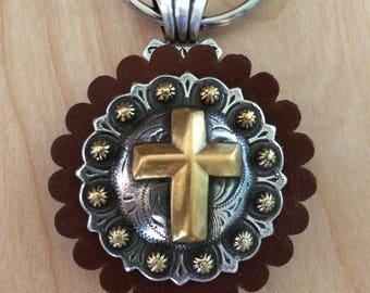 Cross Concho Keychain