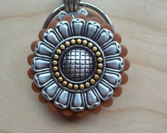 Sun Flower Concho Keychain