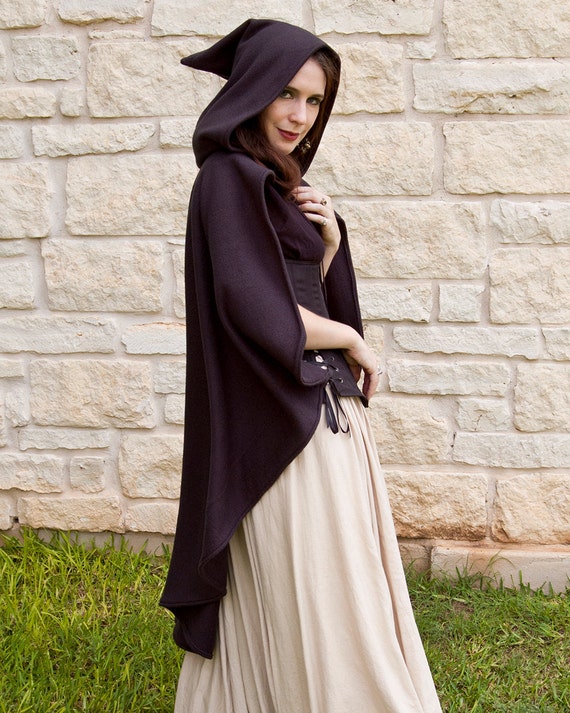 Womens Hooded Renaissance Cloak