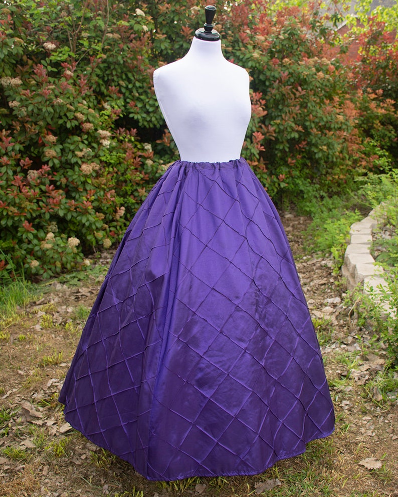 Purple Pintuck Taffeta Renaissance Skirt