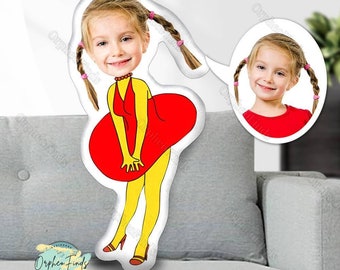 Almohada fotográfica personalizada, almohada Merge-Simpson, almohada de lanzamiento de juguete, almohada de juguete para niños divertidos, regalo para niños, almohada de muñeca personalizada
