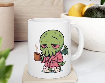 Mug Cthulhu endormi - Tasse à café Kawaii Horreur
