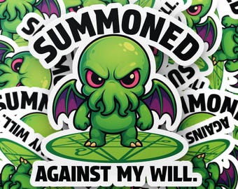 Summoned Cthulhu Sticker | Angry Eldritch Vinyl Decal