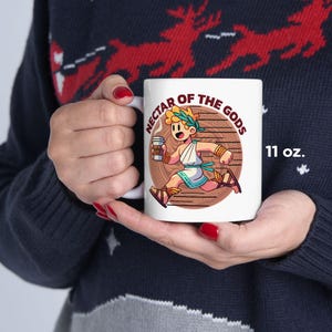 Hermes Mug - Greek Mythology Coffee Cup, Greek God Ceramic Mug 11oz or 15oz, Messenger God Gift, Unique Mythology Mug for Coffee Lovers