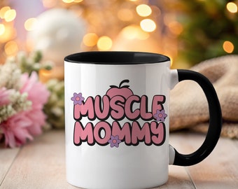Taza de mamá musculosa, regalos para amantes del gimnasio, regalo de entrenamiento, regalo de Fitspiration, regalos de fitness, amantes del ejercicio, regalos de gimnasio