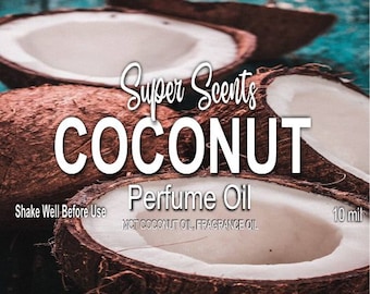 Rollo de fragancia de aceite de perfume de coco, 10 ml, aroma único fuerte de Super Scents