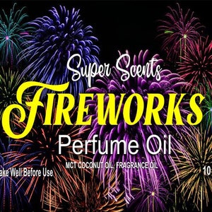 Fireworks Perfume Oil Fragrance Roll On 10ml Strong Unique Scent by Super Night Air and smoke scented