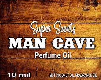 Man Cave Perfume Oil Fragancia Roll On 0.3 fl oz fuerte aroma único por Super Scents