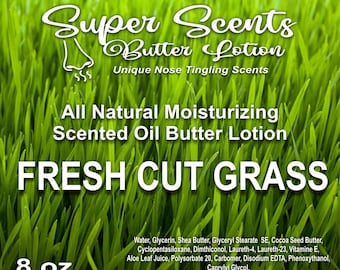 Super Scents Alle natürlichen Hand & Körper feuchtigkeitsspendende Butter Lotion 8 Unze einzigartigen Fresh Cut Grass Duft KOSTENLOSER VERSAND