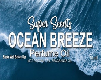 Ocean Breeze Perfume Oil Fragrance Roll On 10ml Strong Unique Scent by Super Scents