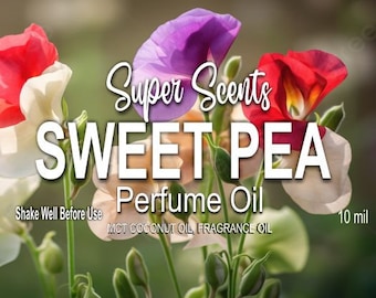 Sweet Pea Perfume Oil Fragrance Roll On 10ml Strong Unique Scent by Super Scents