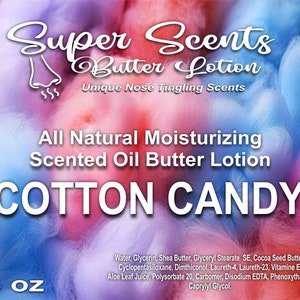 Super aromas totalmente naturais, loção hidratante de manteiga para mãos e corpo, 8 oz, perfume exclusivo de algodão doce, frete grátis