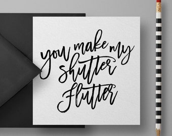 Photography Valentine Card: Shutter Love (Printable)