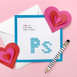 Grappige afdrukbare kruissteek Valentijnskaart patroon voor Photoshop liefhebbers | Papieren kaart kruissteek patroon | Adobe Photoshop-liefhebbers