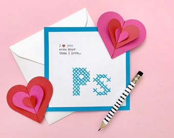 Funny Photoshop Valentine Card Cross-Stitch Pattern (PDF)
