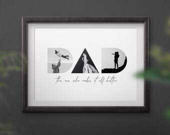 Father's Day Photo Collage Template: Custom DIY Dad Gift (Photoshop)