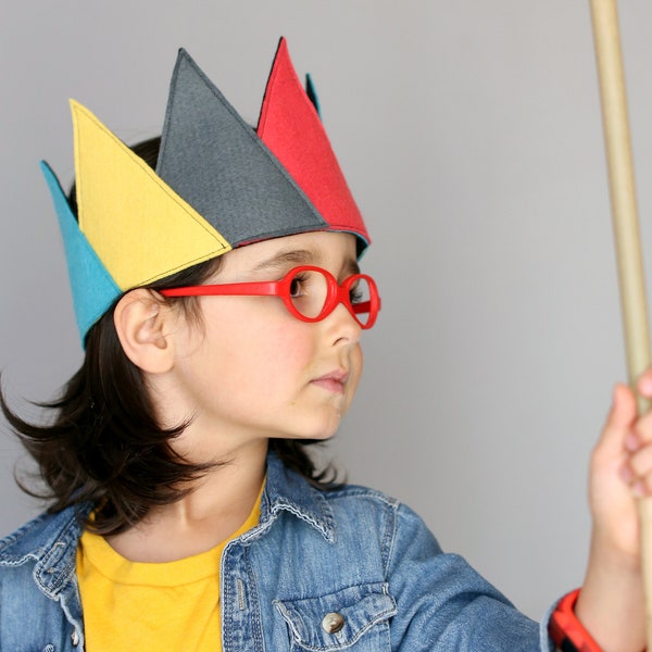 High Point Felt Crown PDF Pattern for Kids | Birthday Crown | Kid's Play Crown
