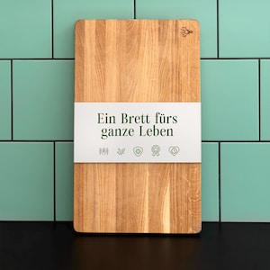 Tábua de Corte Raban Premium em Carvalho 50 x 30 cm | Tábua de Cozinha Maciça com Alças Embutidas | Tábua para Trinchar | Tábua para Servir | Presente para a Cozinha