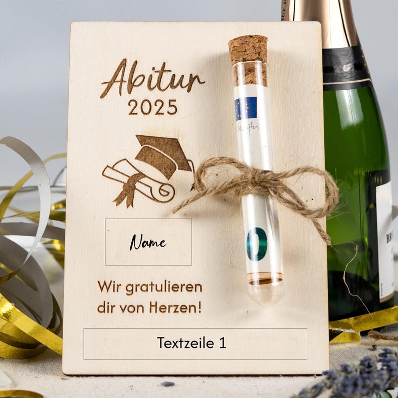 Personalized money gift | High school graduation, graduation, graduates | Gift idea made of poplar plywood | LotteAntonHofmeister Personalisiert