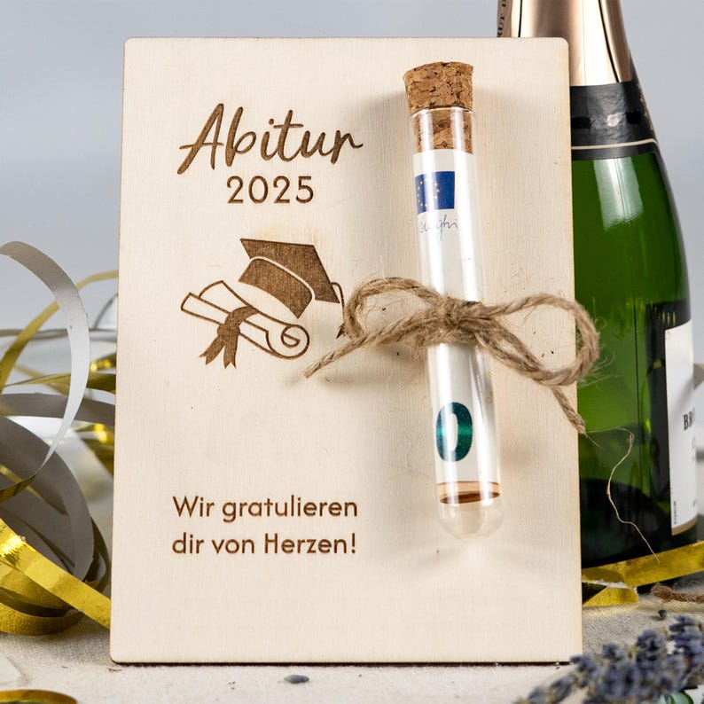 Personalized money gift | High school graduation, graduation, graduates | Gift idea made of poplar plywood | LotteAntonHofmeister Unpersonalisiert