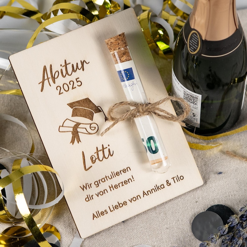 Personalized money gift | High school graduation, graduation, graduates | Gift idea made of poplar plywood | LotteAntonHofmeister image 2