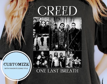 Camiseta Creed Musica Personalizável, Metal Alternativo, Camiseta Creed Band, Música Rock, Banda Vintage, Nostálgica, Camiseta Anos 90, Concerto, Cor Confortável