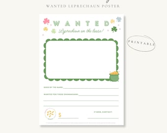 Ejercicio creativo de dibujo y escritura para el Día de San Patricio, póster de duende, ideas para historias de lengua y literatura.