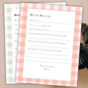 Dear Santa Letter: Kids Christmas Wish List, Letter From North Pole, Holiday Pretend Play