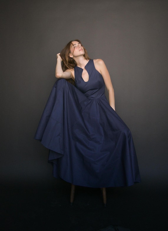 blue alaia dress Mini Dress Blue Alaia Plunging Neckline Embellished Mini Dress Size 2