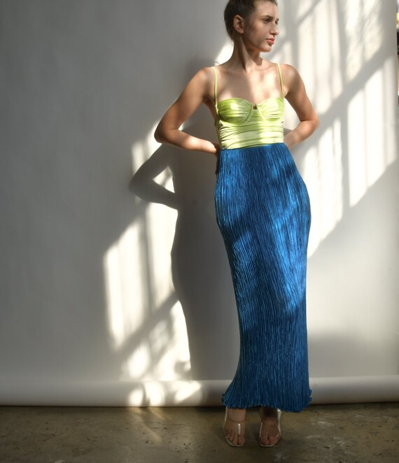 5841t / mary mcfadden plisse fortuny pleat skirt /