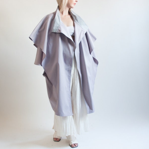 lost arps lavender avant garde layered cape / trench cape / colorblock rain coat / s / 587o