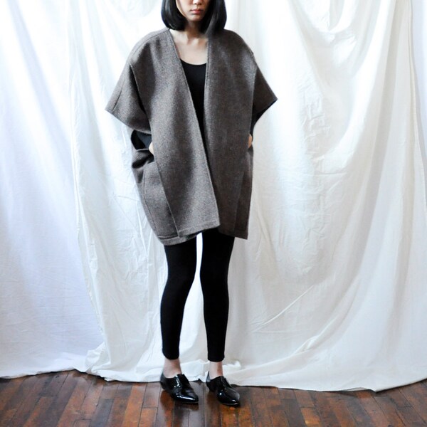 RESERVED. charmakay minimalist jacket / woven wool jacket / oversized jacket / s / m
