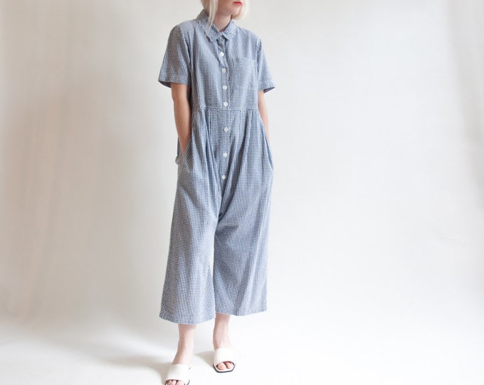 Small Time Crime Gingham Jumpsuit / Harem Jumpsuit / Lounger Etsy