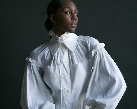 流行に ŠP エシュペー Ruffle color Blouse シャツ/ブラウス(七分/長袖